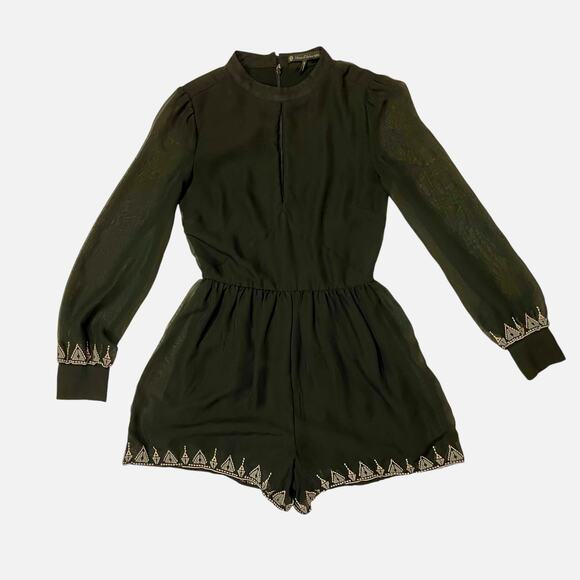 House of Harlow 1960 Hendrix Romper - Black - Small - Picture 1 of 16